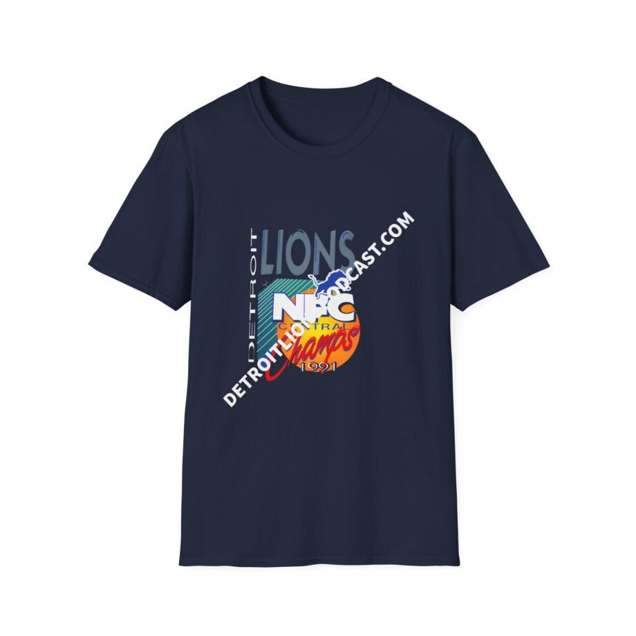 Detroit Lions 1991 Nfc Central Champ Unisex Softstyle T-Shirt