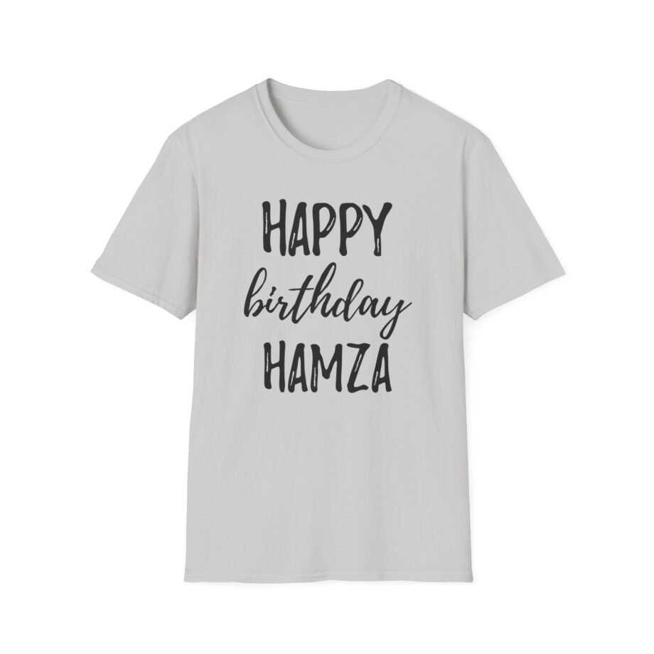 Happy Birthday Hamza Unisex Softstyle T-Shirt