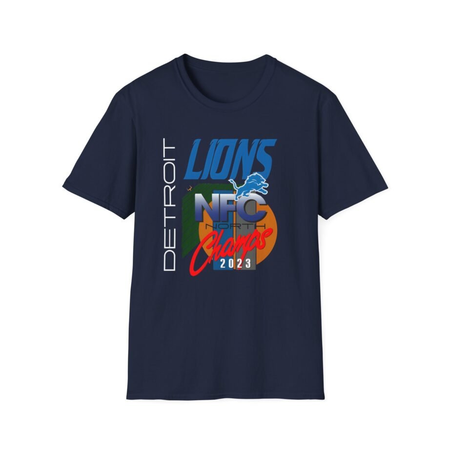 Detroit Lions 2023 Nfc North Champs Unisex Softstyle T-Shirt