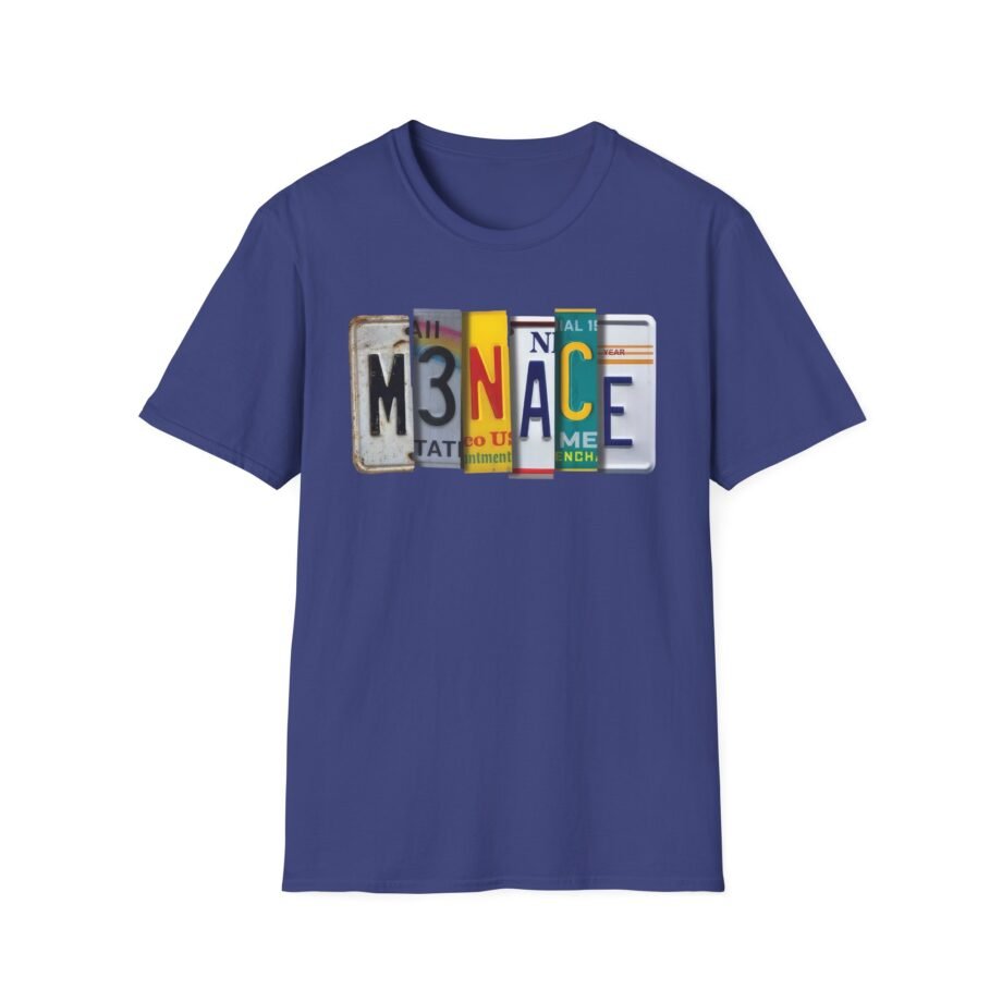 Kanel Joseph Menace License Plate Unisex Softstyle T-Shirt