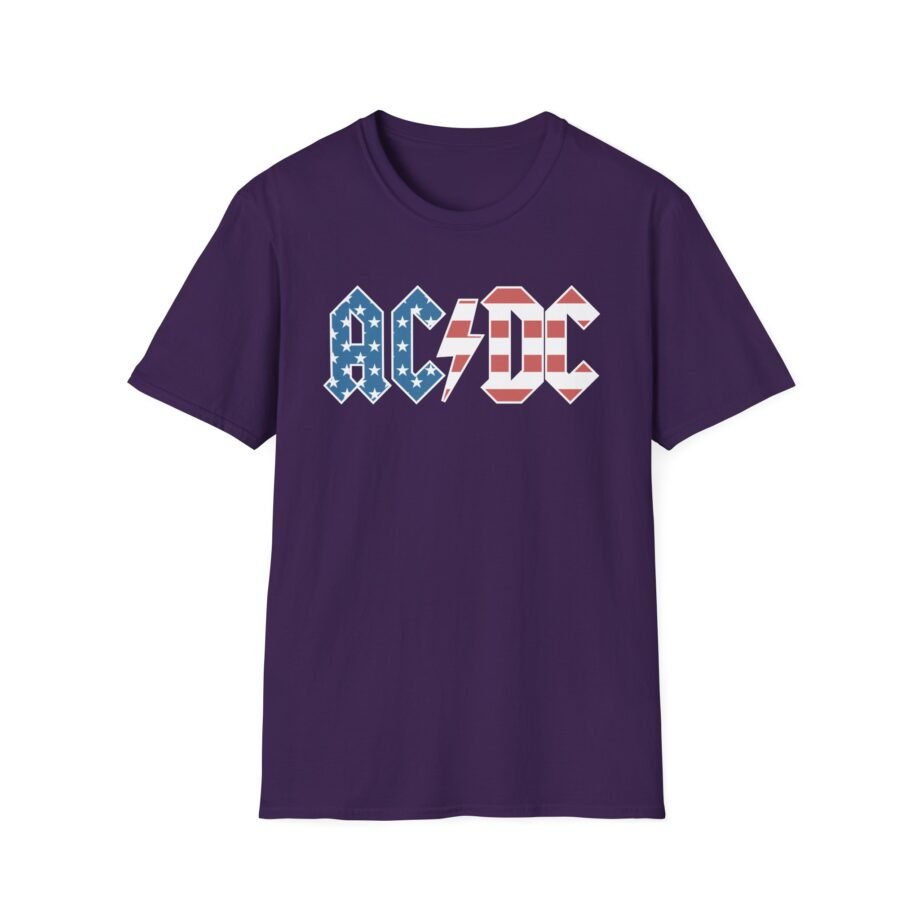 Acdc American Flag Logo Unisex Softstyle T-Shirt