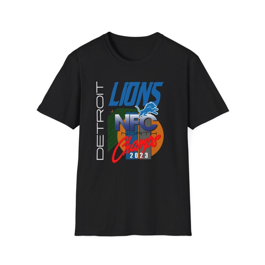 Detroit Lions 2023 Nfc North Champs Unisex Softstyle T-Shirt