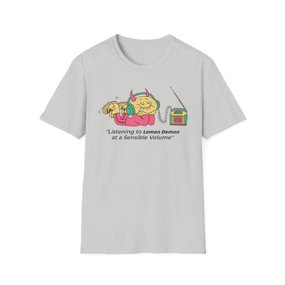Listening to Lemon Demon at a Sensible Volume Unisex Softstyle T-Shirt