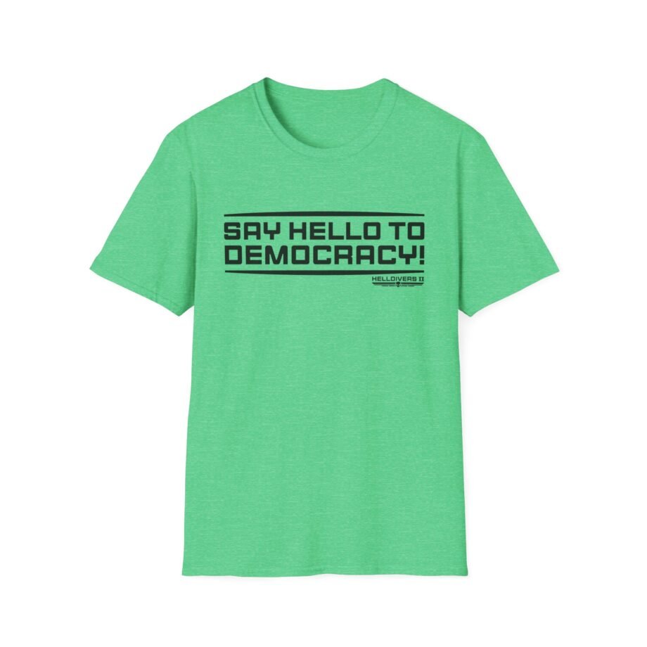 Helldivers Hello to Democracy Unisex Softstyle T-Shirt