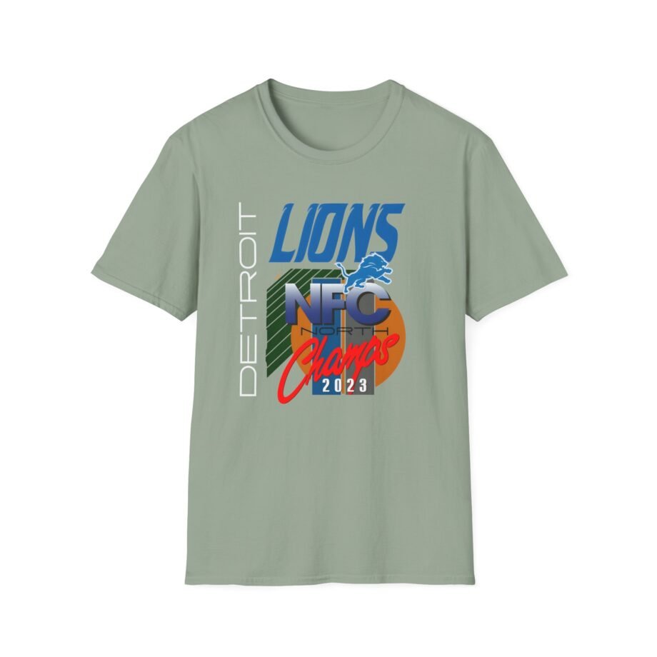 Detroit Lions 2023 Nfc North Champs Unisex Softstyle T-Shirt