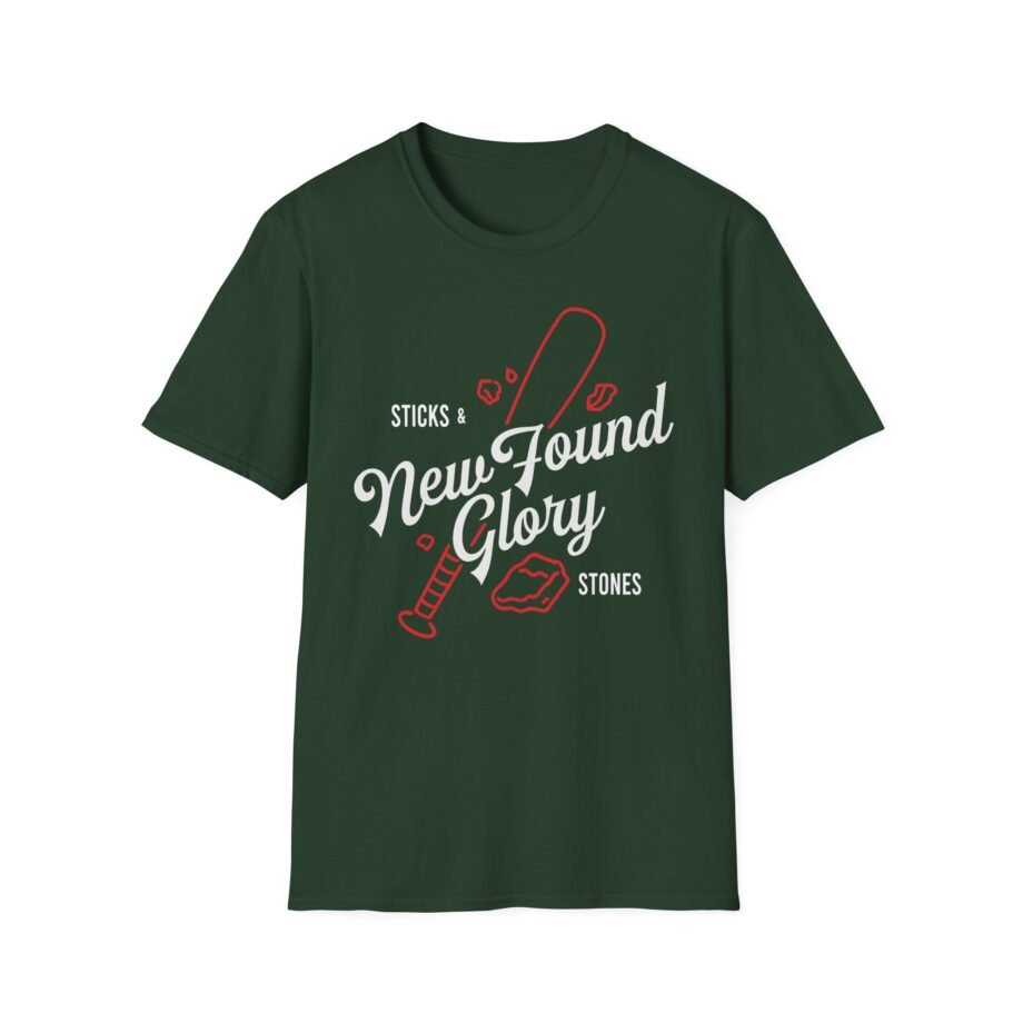 New Found Glory Sticks and Stones Baseball Unisex Softstyle T-Shirt