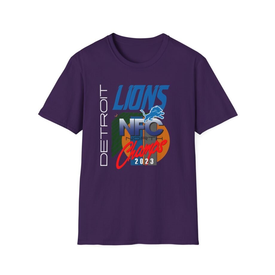 Detroit Lions 2023 Nfc North Champs Unisex Softstyle T-Shirt