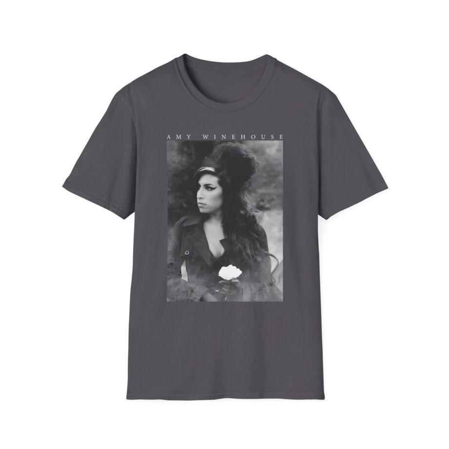Amy Winehouse Flower Portrait Unisex Softstyle T-Shirt