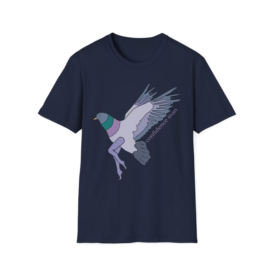 Confidence Man Pigeon Unisex Softstyle T-Shirt