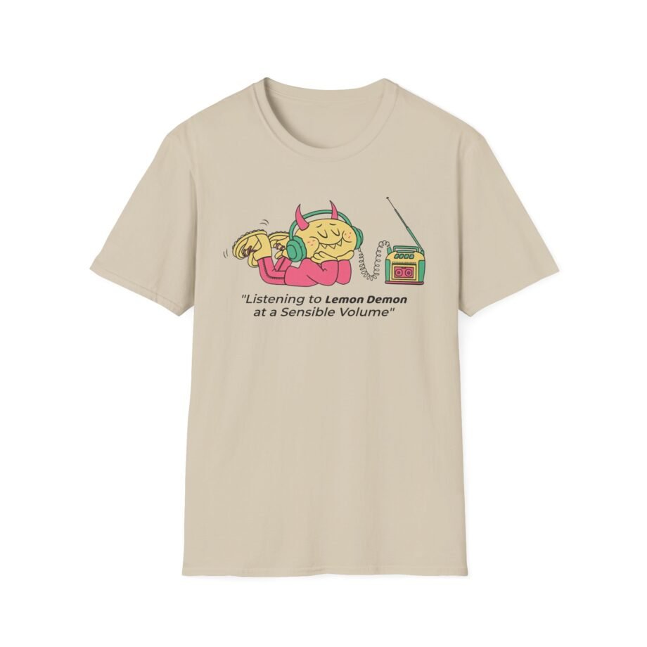 Listening to Lemon Demon at a Sensible Volume Unisex Softstyle T-Shirt