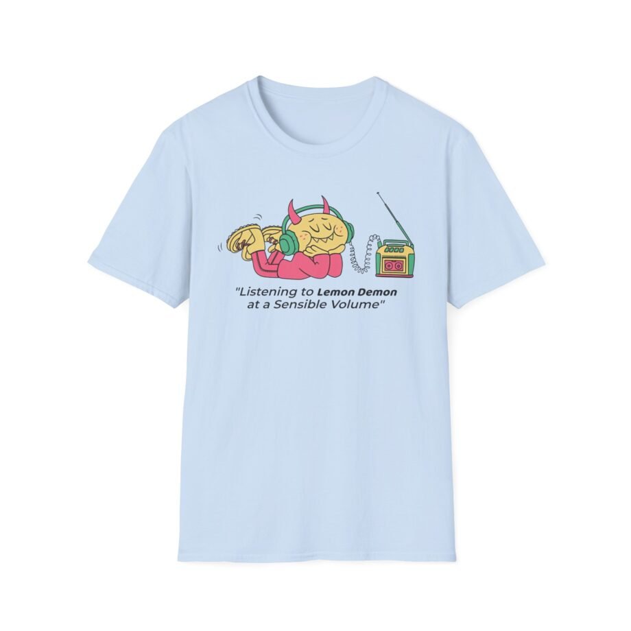 Listening to Lemon Demon at a Sensible Volume Unisex Softstyle T-Shirt