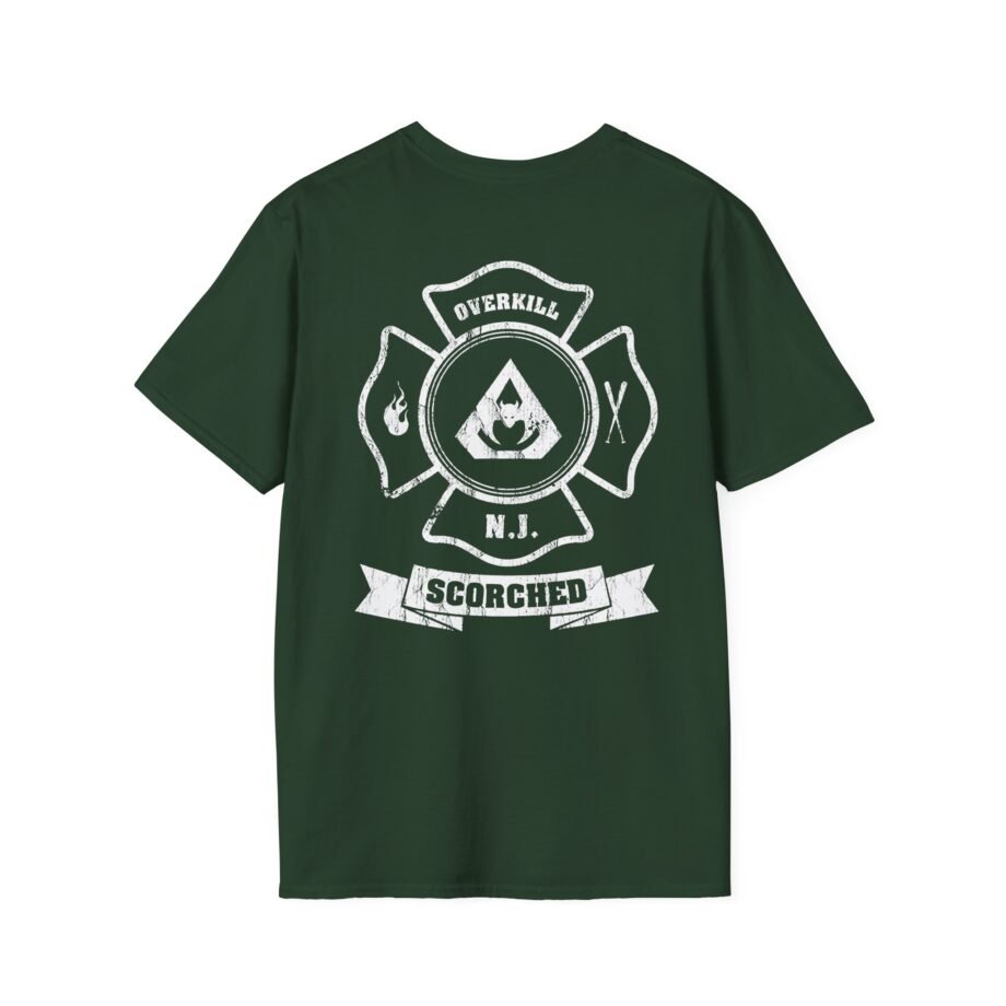 Overkill Scorched Stretched Logo Unisex Softstyle T-Shirt
