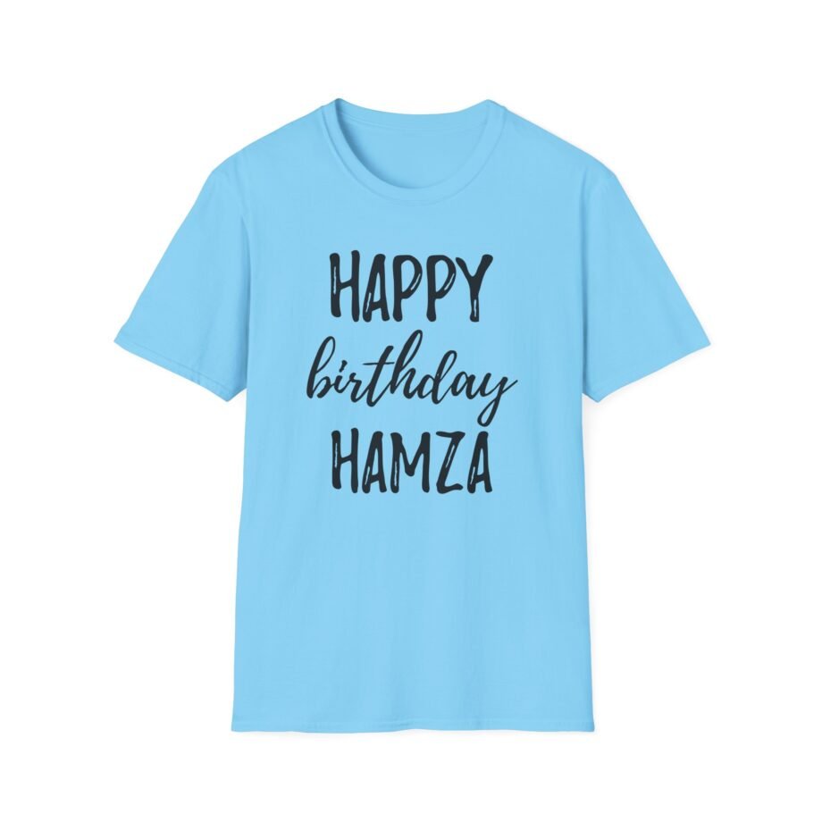 Happy Birthday Hamza Unisex Softstyle T-Shirt