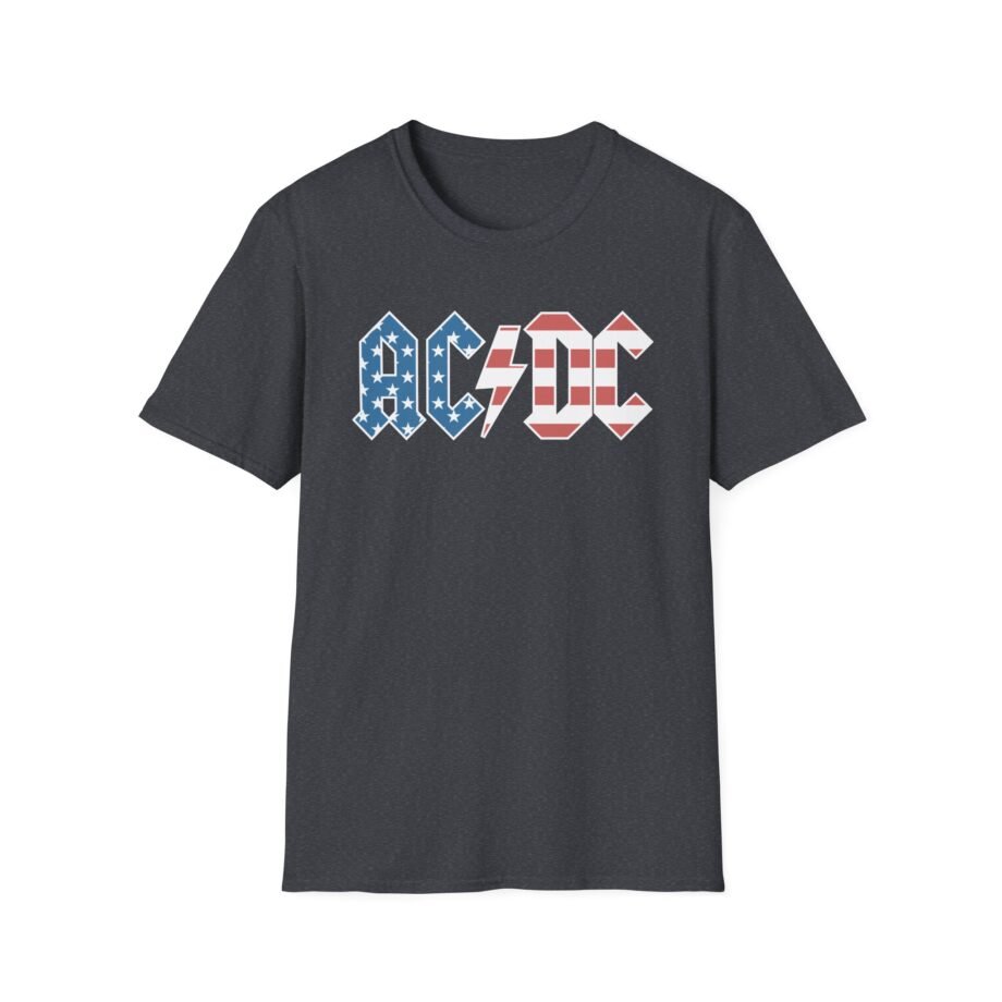 Acdc American Flag Logo Unisex Softstyle T-Shirt