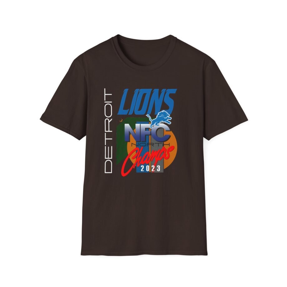 Detroit Lions 2023 Nfc North Champs Unisex Softstyle T-Shirt