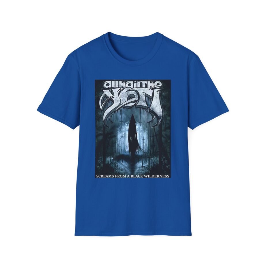 All Hail the Yeti Screams From a Black Wilderness Unisex Softstyle T-Shirt