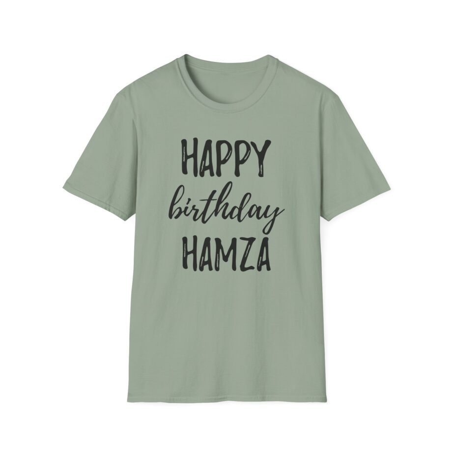 Happy Birthday Hamza Unisex Softstyle T-Shirt