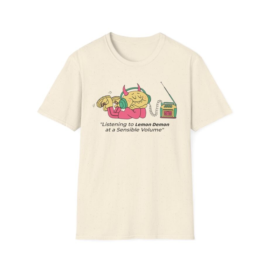 Listening to Lemon Demon at a Sensible Volume Unisex Softstyle T-Shirt