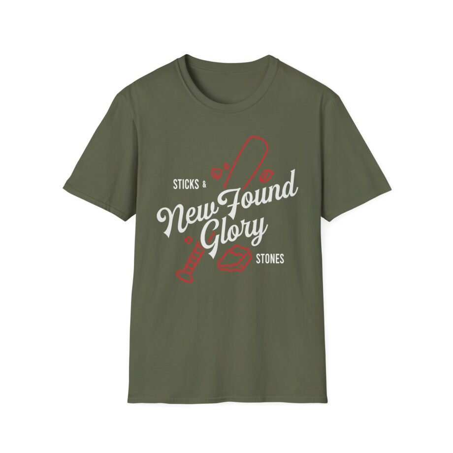 New Found Glory Sticks and Stones Baseball Unisex Softstyle T-Shirt