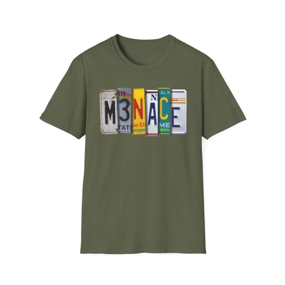 Kanel Joseph Menace License Plate Unisex Softstyle T-Shirt