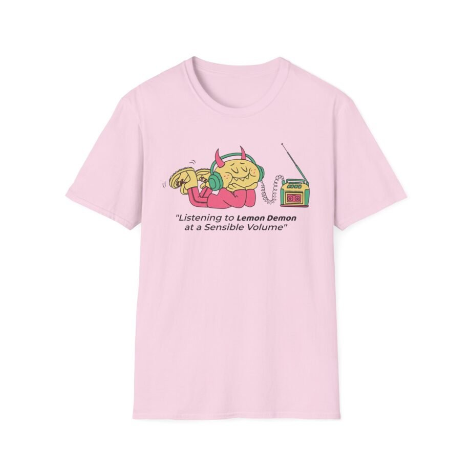Listening to Lemon Demon at a Sensible Volume Unisex Softstyle T-Shirt
