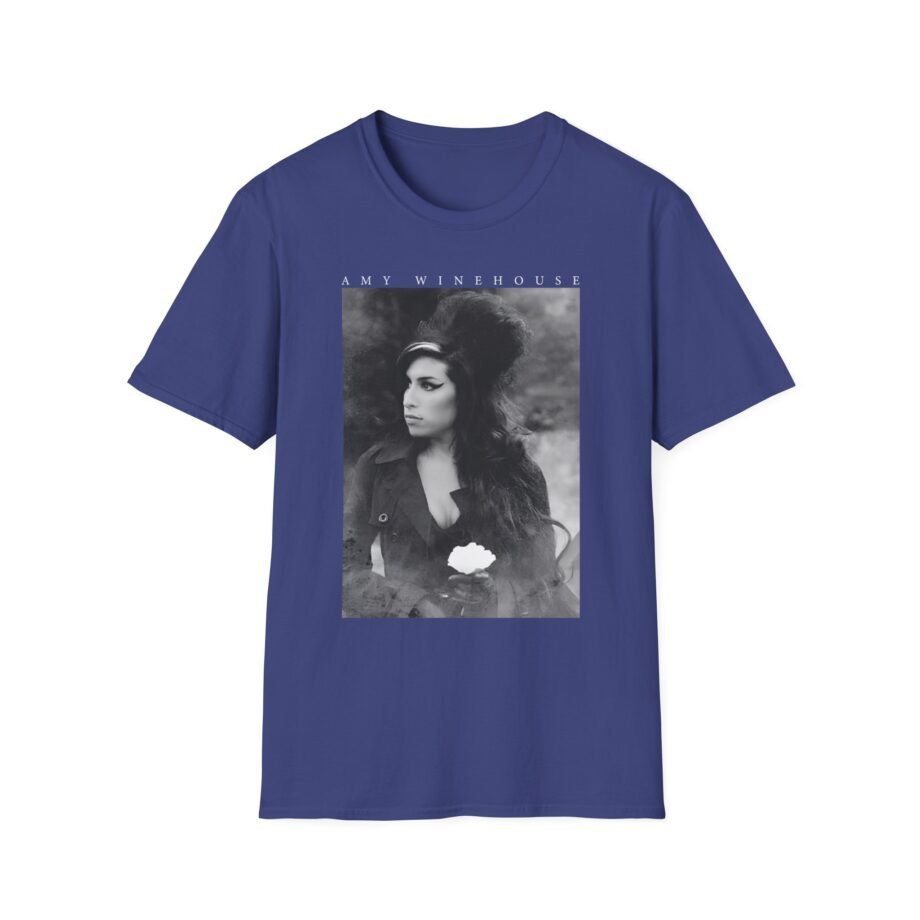 Amy Winehouse Flower Portrait Unisex Softstyle T-Shirt