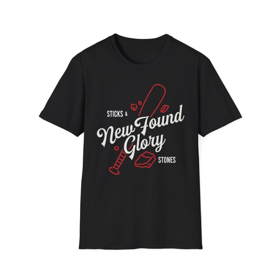 New Found Glory Sticks and Stones Baseball Unisex Softstyle T-Shirt