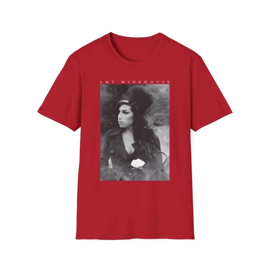 Amy Winehouse Flower Portrait Unisex Softstyle T-Shirt