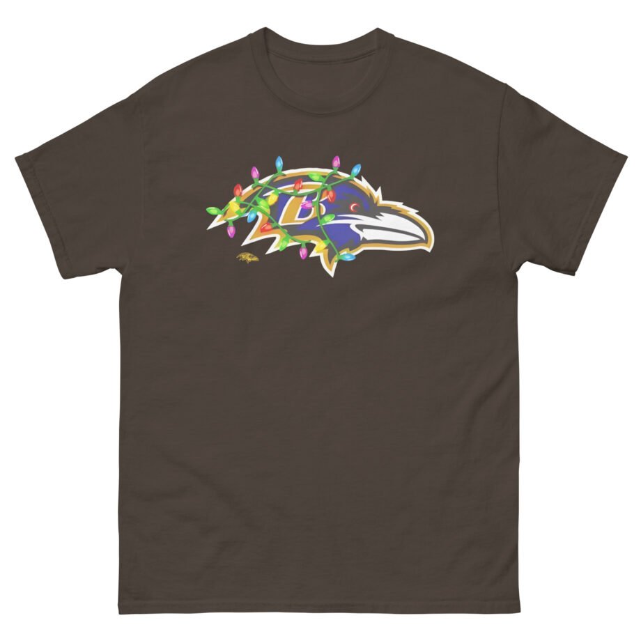 Ravens Primary Logo Holiday Lights Unisex classic tee
