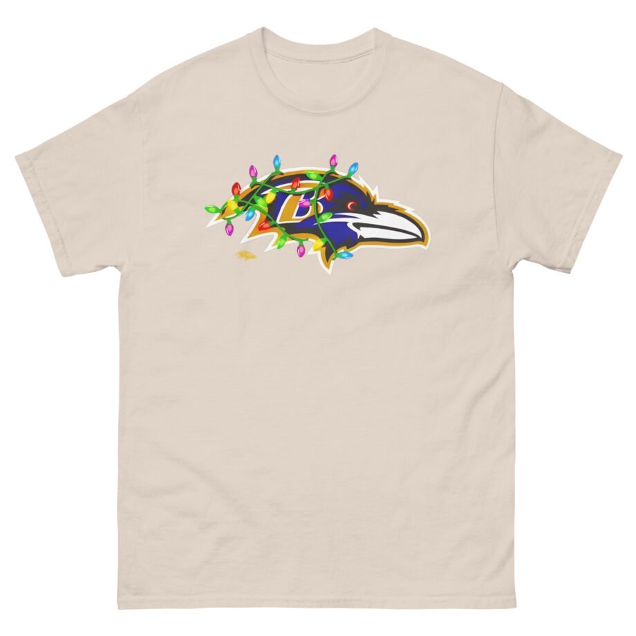 Ravens Primary Logo Holiday Lights Unisex classic tee