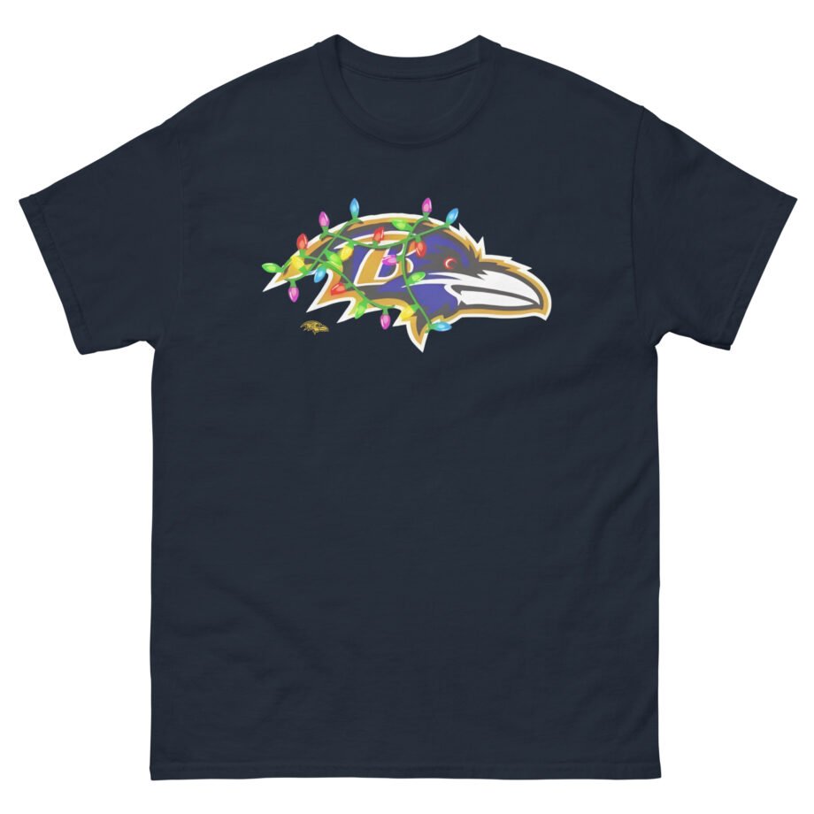 Ravens Primary Logo Holiday Lights Unisex classic tee