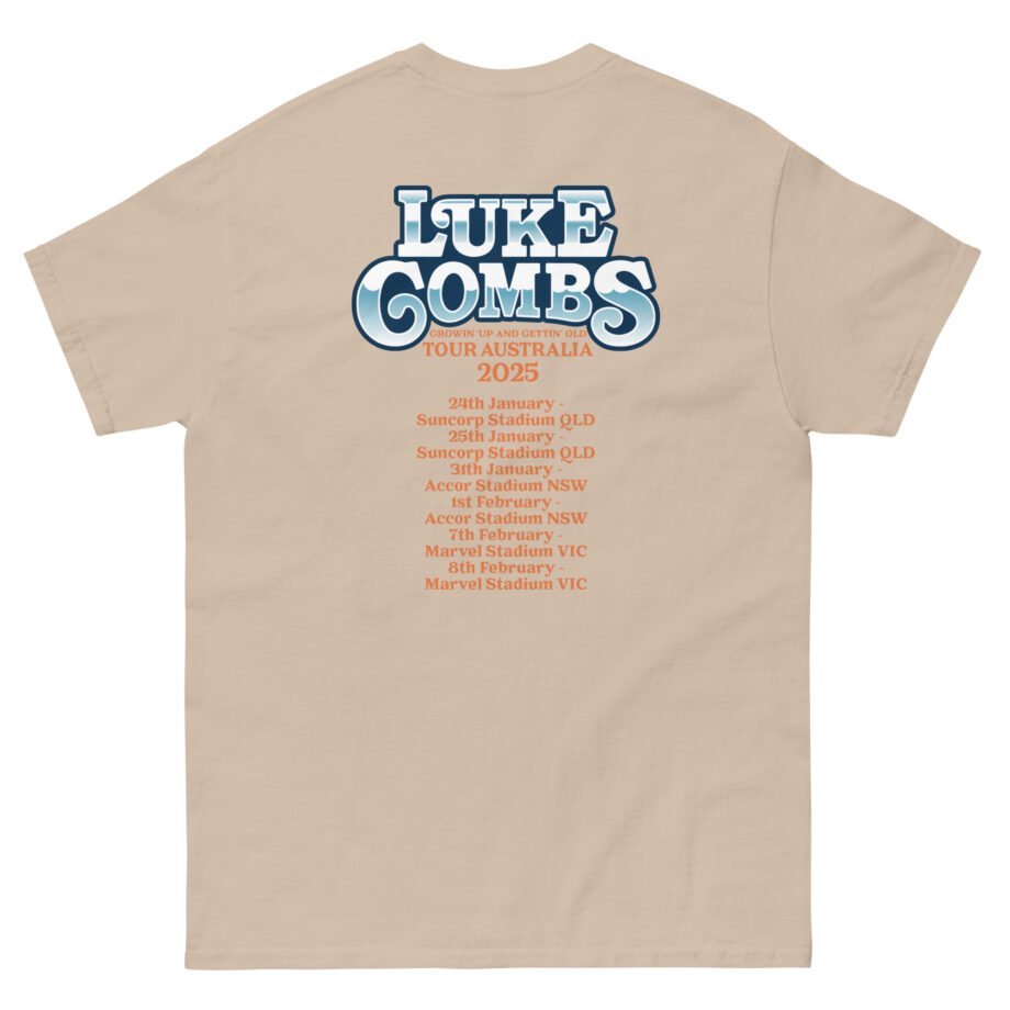 Luke Combs Growin Up and Gettin Old Australia Tour Unisex classic tee