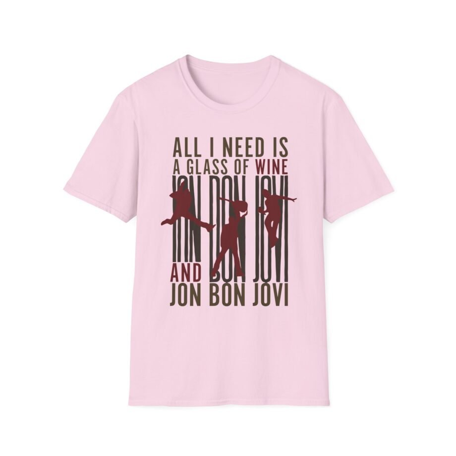 Bon Jovi Wine Silhouette Unisex Softstyle T-Shirt