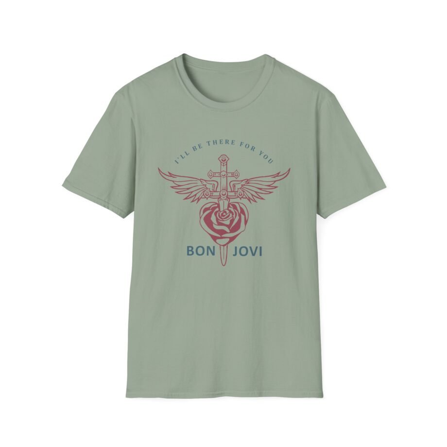 Bon Jovi Glass Heart & Dagger Unisex Softstyle T-Shirt