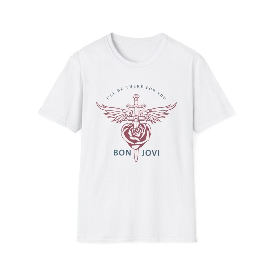 Bon Jovi Glass Heart & Dagger Unisex Softstyle T-Shirt