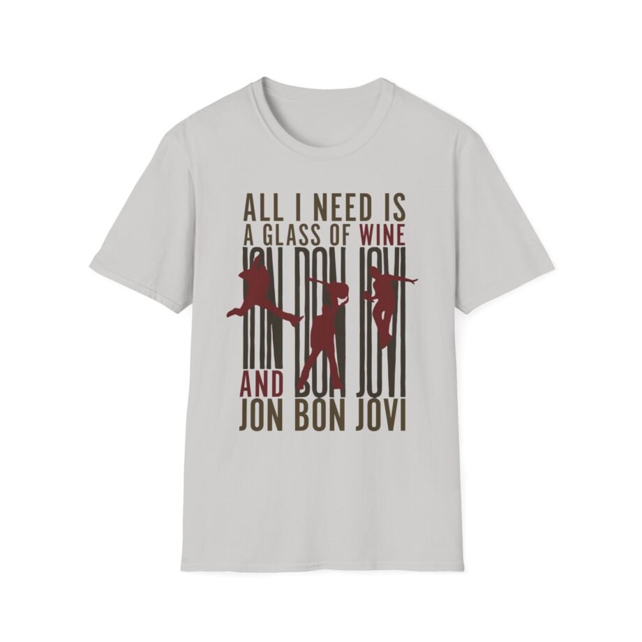 Bon Jovi Wine Silhouette Unisex Softstyle T-Shirt
