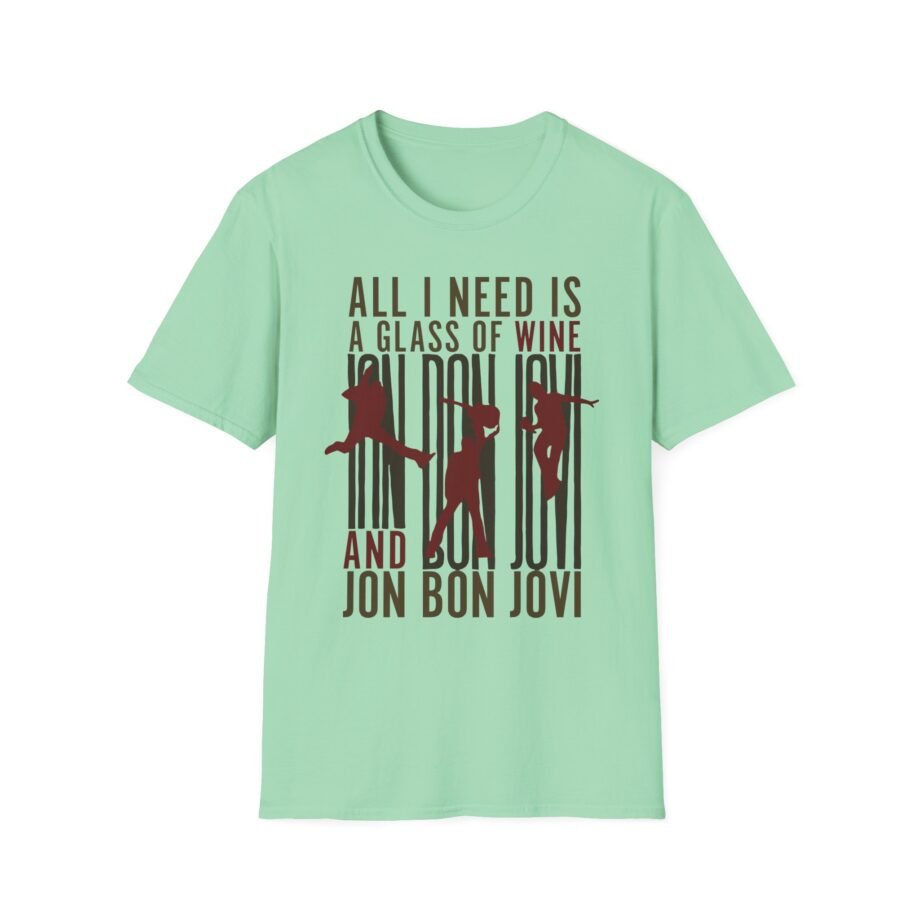 Bon Jovi Wine Silhouette Unisex Softstyle T-Shirt