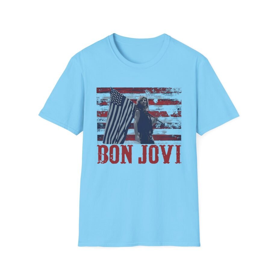 Bon Jovi American Flag Unisex Softstyle T-Shirt