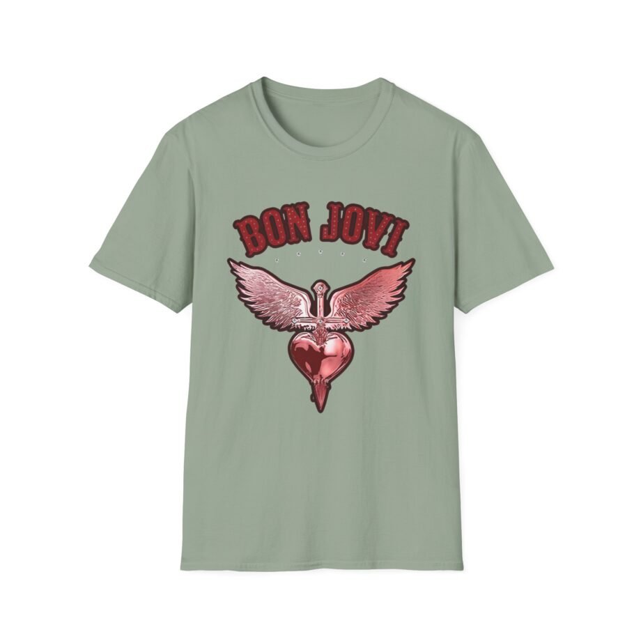 Bon Jovi Forever Red H&d Unisex Softstyle T-Shirt