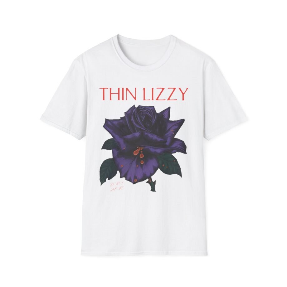 Thin Lizzy Rose Tracklist Ecru Unisex Softstyle T-Shirt