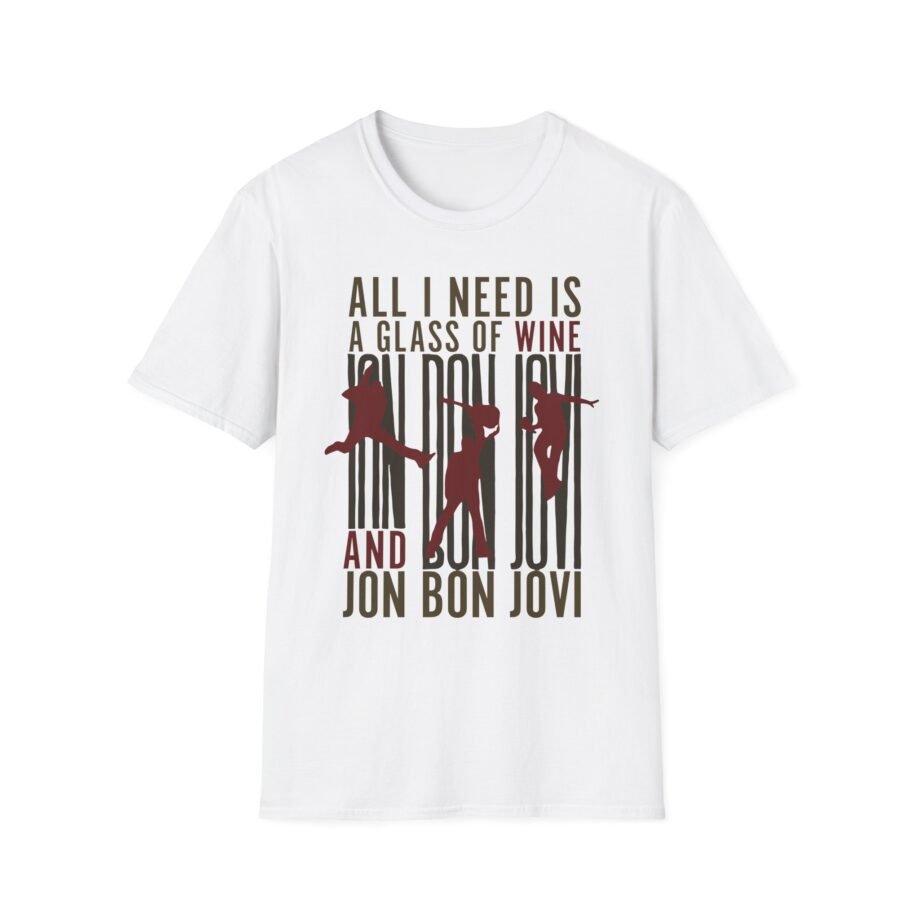 Bon Jovi Wine Silhouette Unisex Softstyle T-Shirt