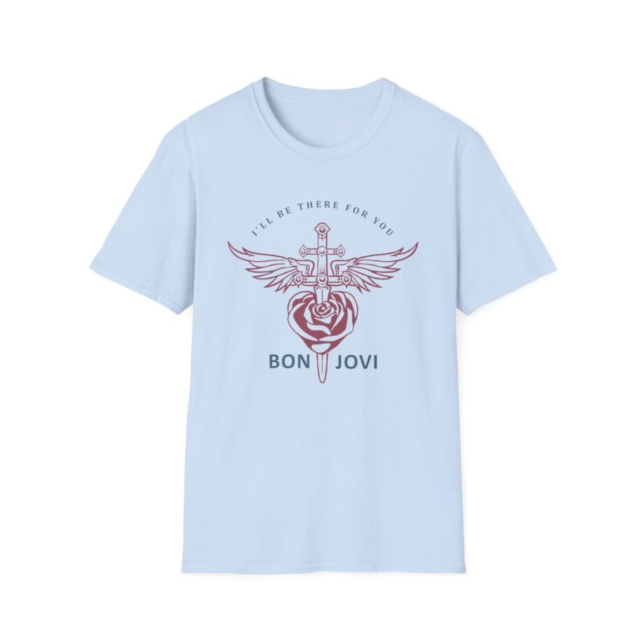 Bon Jovi Glass Heart & Dagger Unisex Softstyle T-Shirt