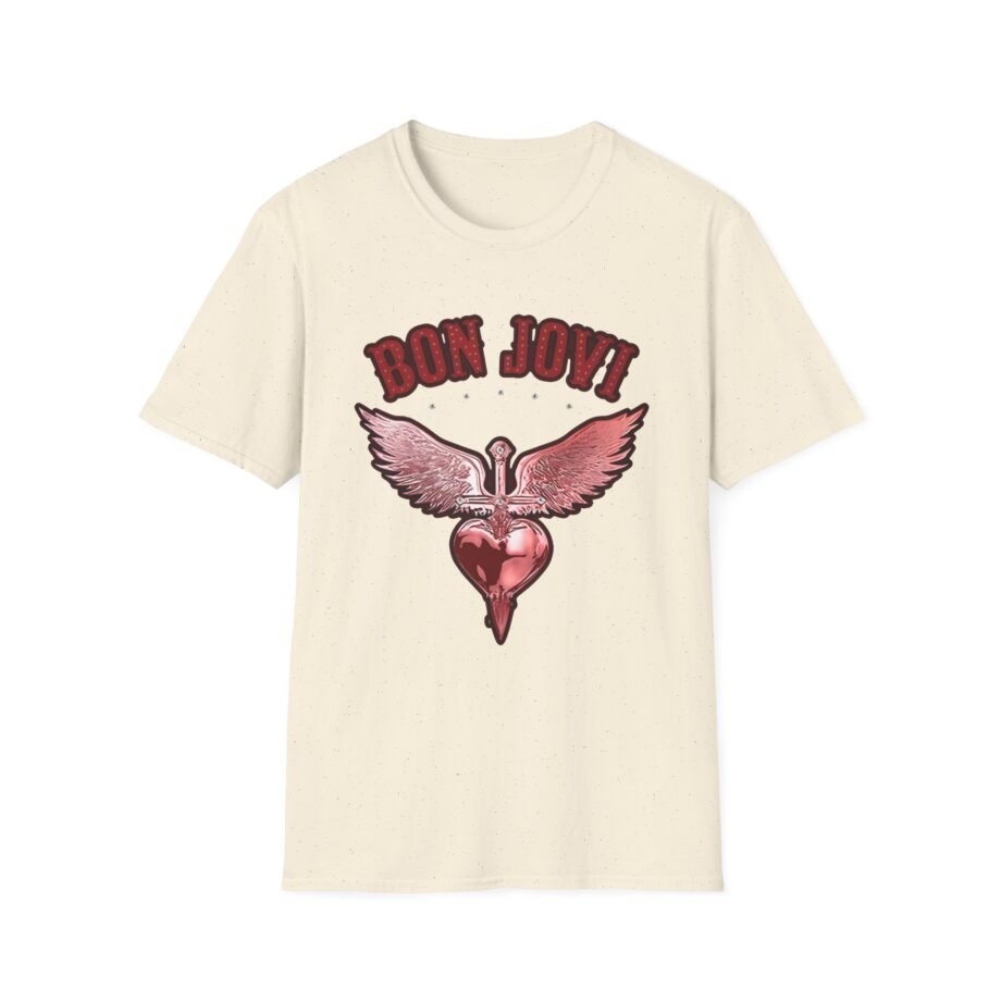 Bon Jovi Forever Red H&d Unisex Softstyle T-Shirt