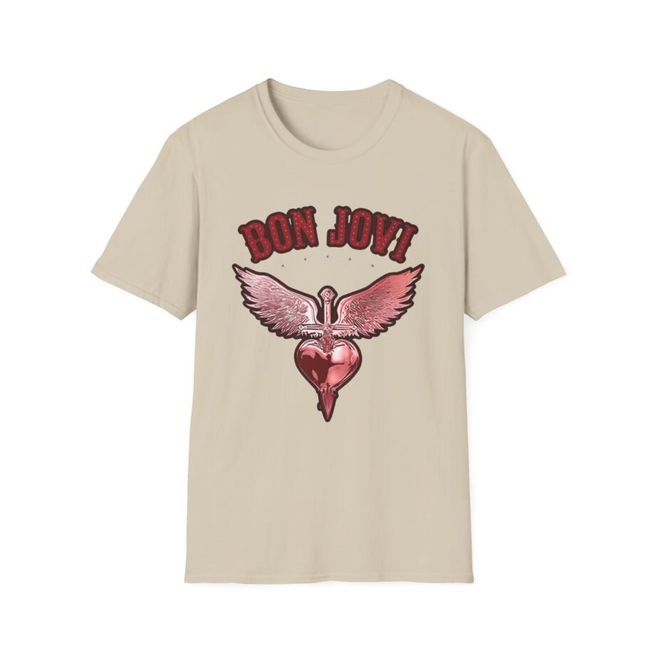 Bon Jovi Forever Red H&d Unisex Softstyle T-Shirt
