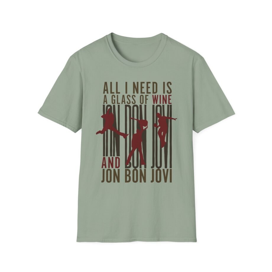Bon Jovi Wine Silhouette Unisex Softstyle T-Shirt