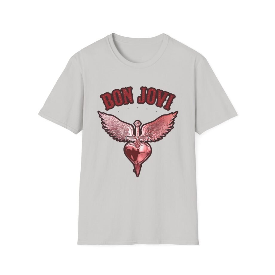 Bon Jovi Forever Red H&d Unisex Softstyle T-Shirt