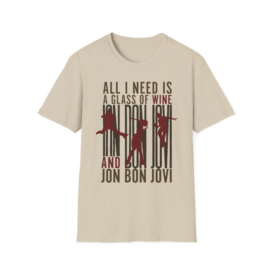 Bon Jovi Wine Silhouette Unisex Softstyle T-Shirt