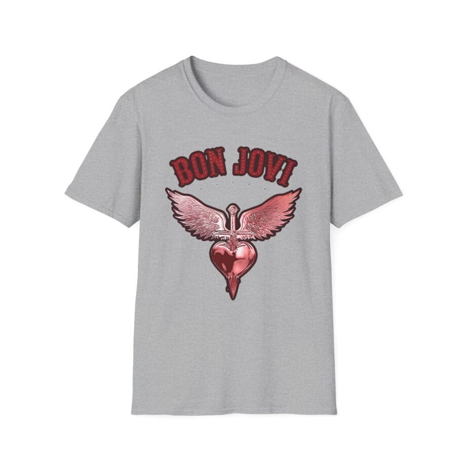 Bon Jovi Forever Red H&d Unisex Softstyle T-Shirt