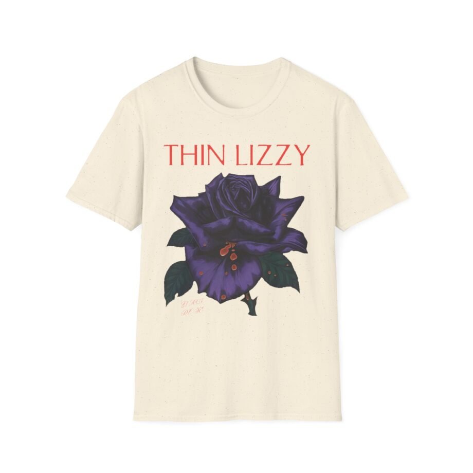Thin Lizzy Rose Tracklist Ecru Unisex Softstyle T-Shirt