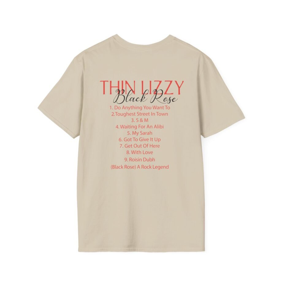 Thin Lizzy Rose Tracklist Ecru Unisex Softstyle T-Shirt